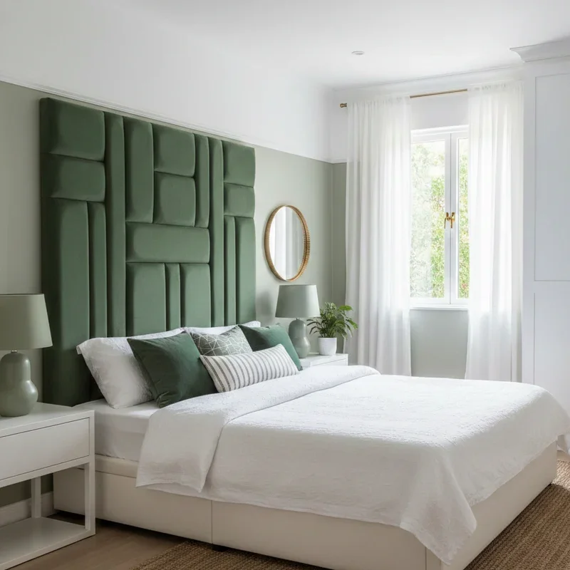 Green and White Bedroom Ideas
