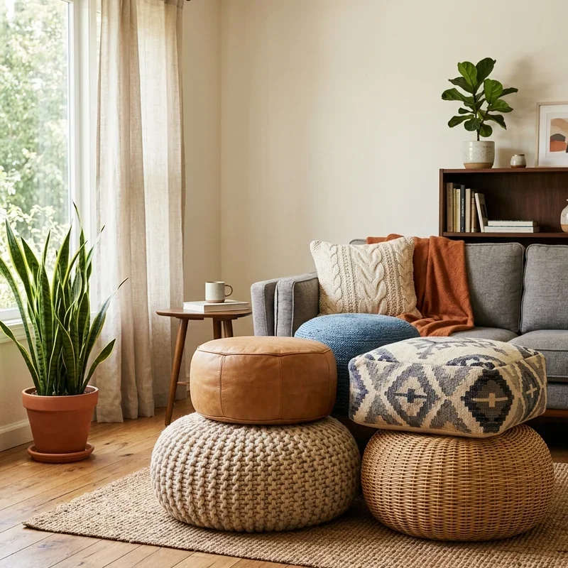 Pouf Living Room Ideas