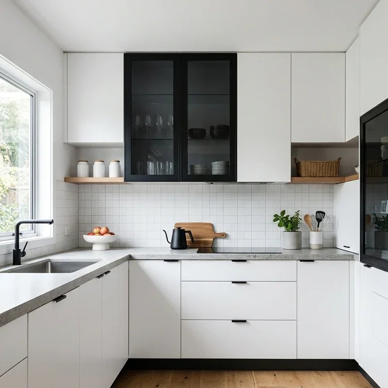 Black and White Kitchen Cabinet Ideas