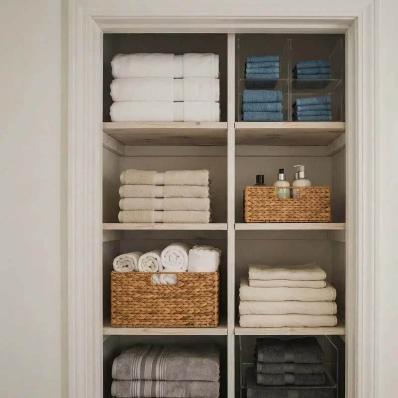 Bathroom Closet Shelf Ideas