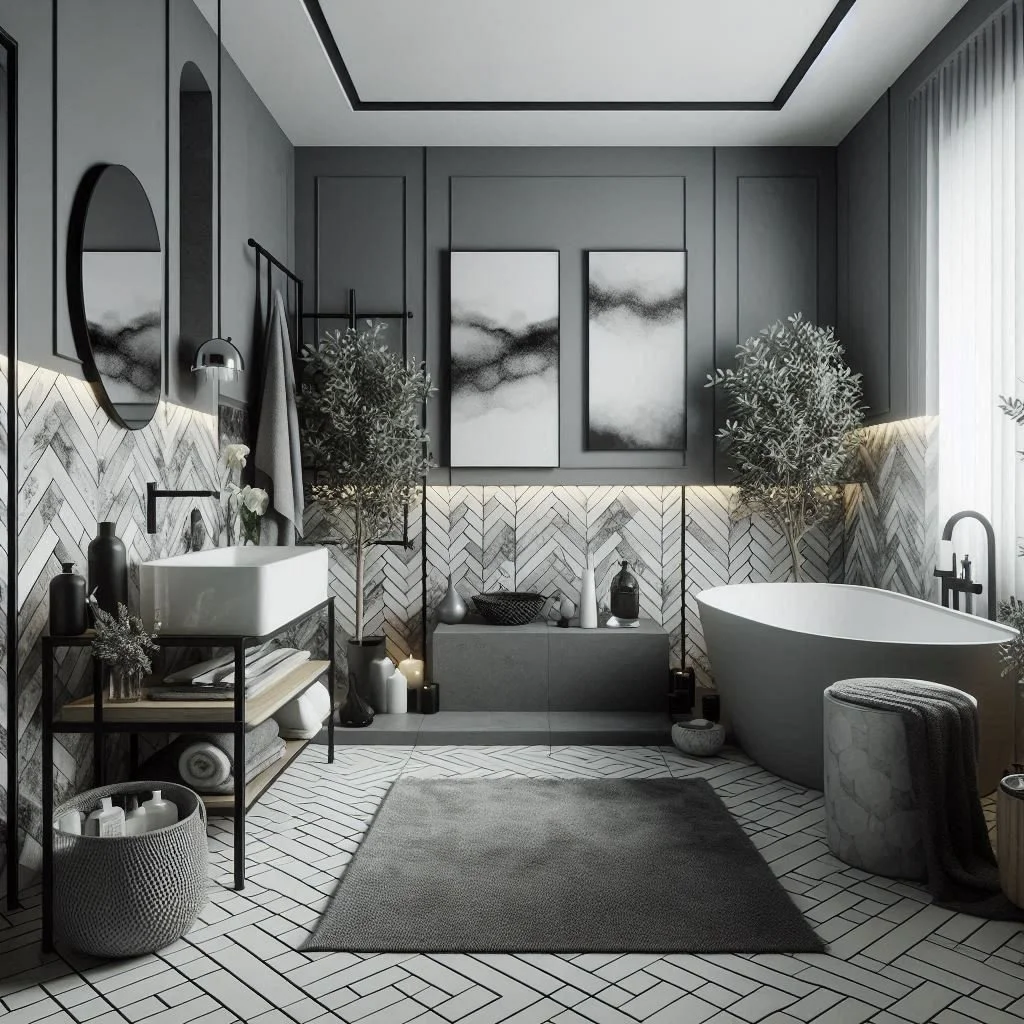 15 Grey Black and White Bathroom Ideas for Chic Style