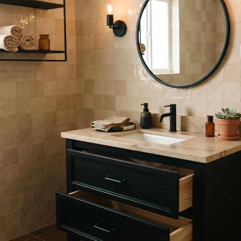 Black and Tan Bathroom Ideas