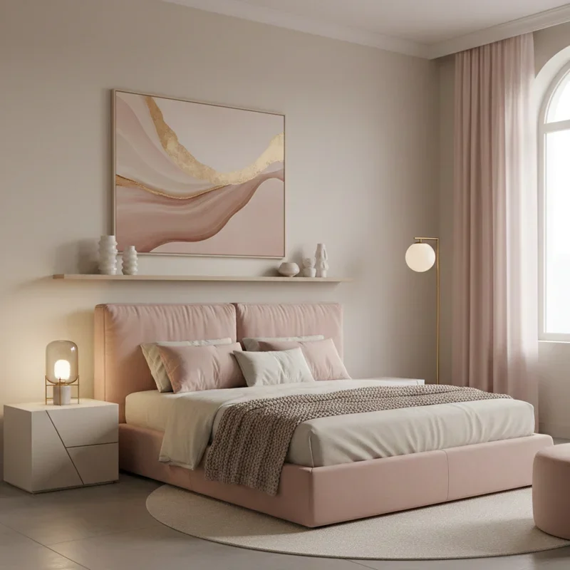 Pink and Cream Bedroom Ideas