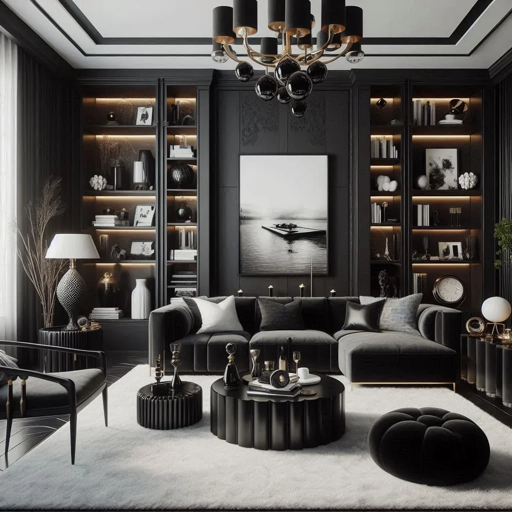 15 Luxury Black and White Living Room Ideas