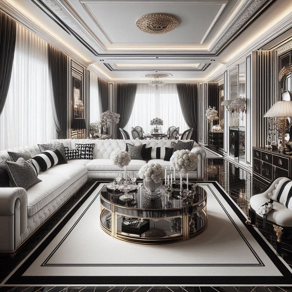 15 Luxury Black and White Living Room Ideas