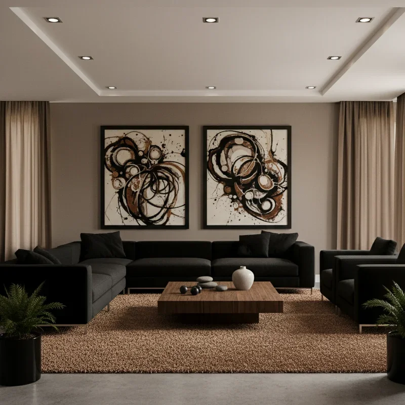 Black and Brown Living Room Ideas