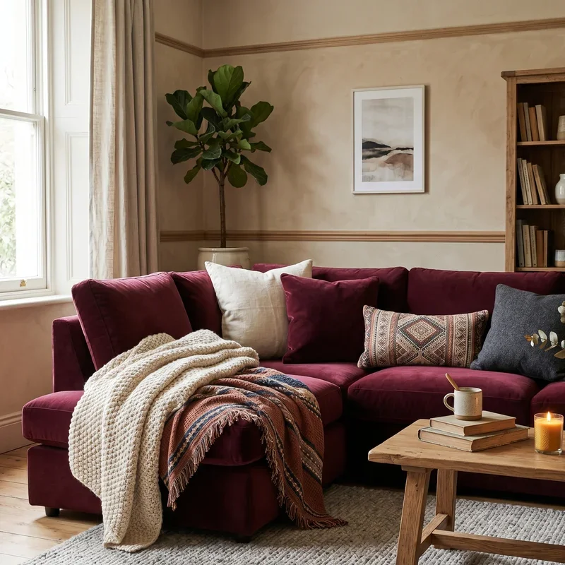 Burgundy Couch Living Room Ideas