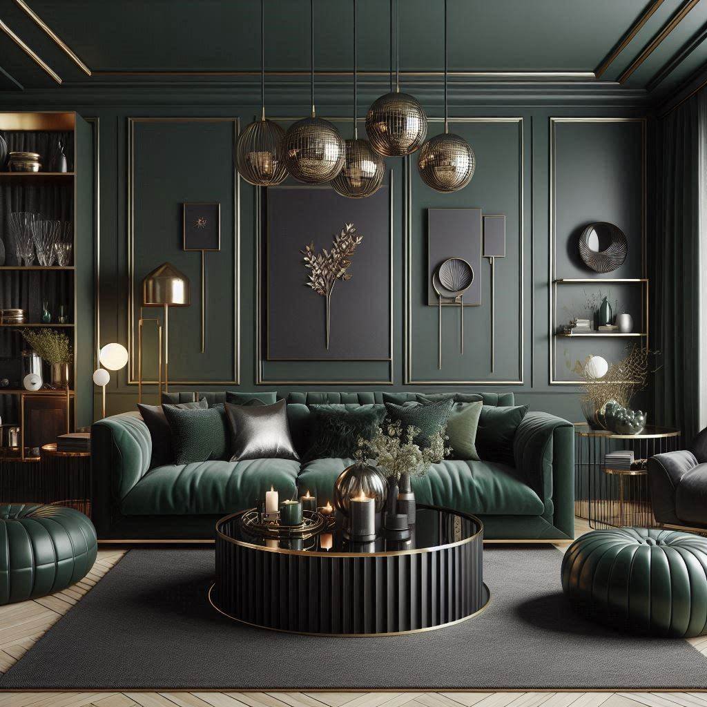 15 Dark Green Living Room Ideas for Cozy Elegance