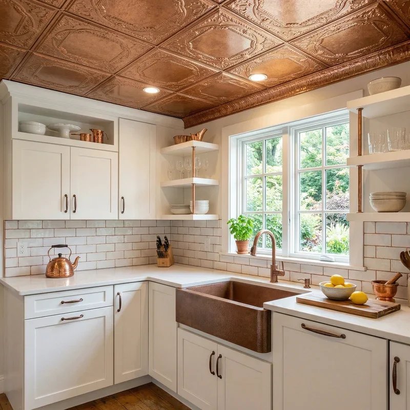 White and Copper Kitchen Ideas