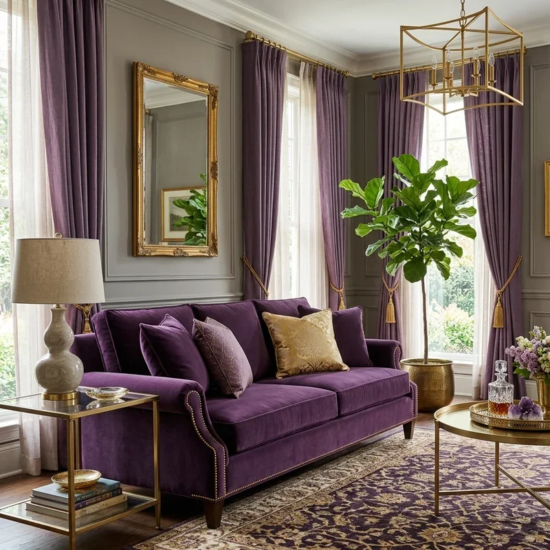 Purple Sofa Living Room Ideas