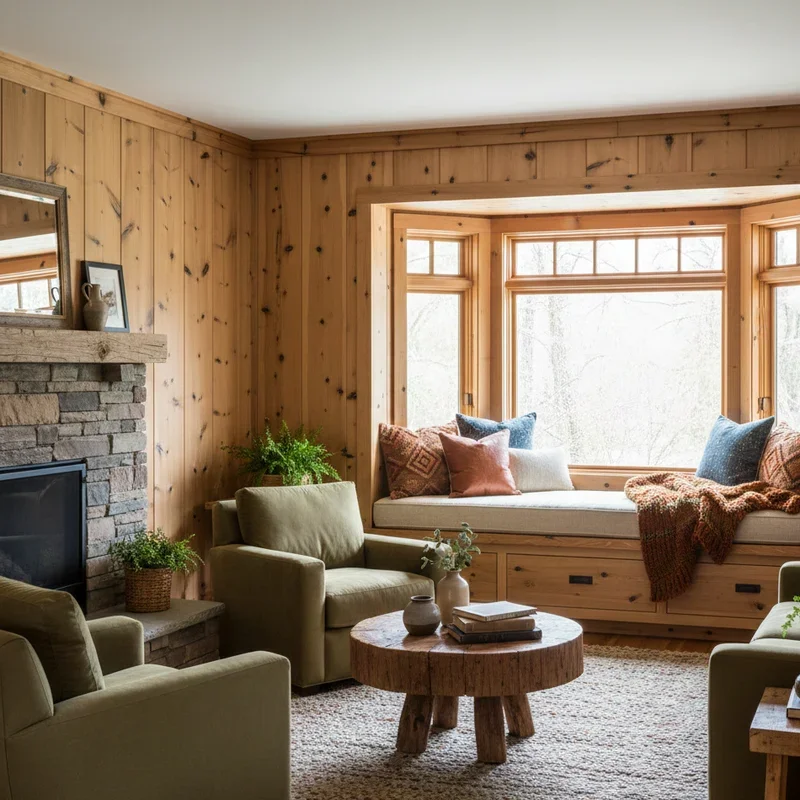 Knotty Pine Living Room Ideas