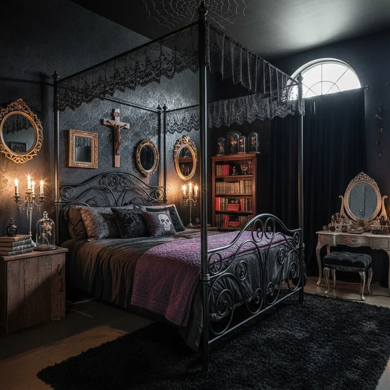 15 Goth Bedroom Ideas to Create Moody Aesthetics