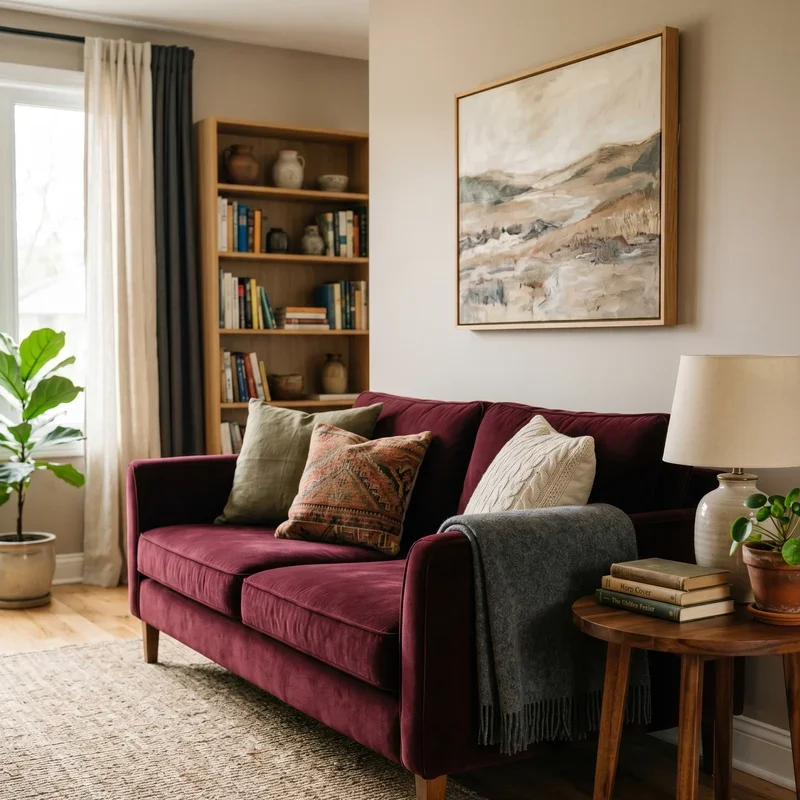 Burgundy Couch Living Room Ideas