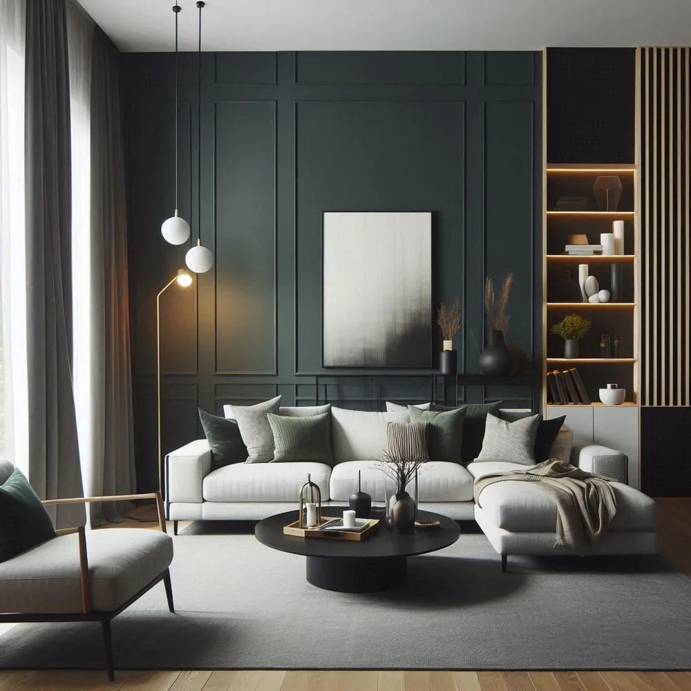15 Modern Dark Green Living Room Ideas to Try