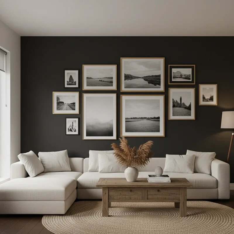Black Wall Living Room Ideas