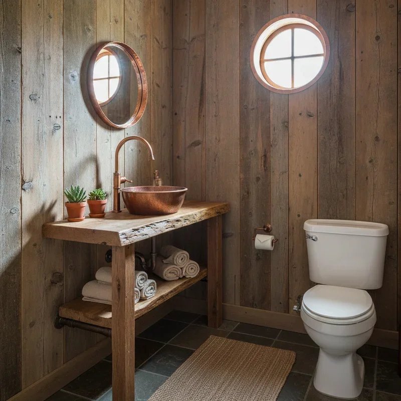 Rustic Half Bathroom Ideas
