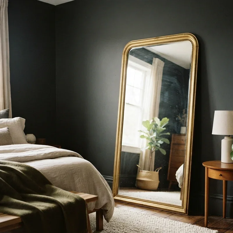 Bedroom Floor Mirror Decorating Ideas
