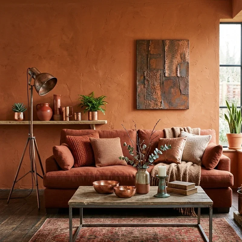 Rust Living Room Ideas