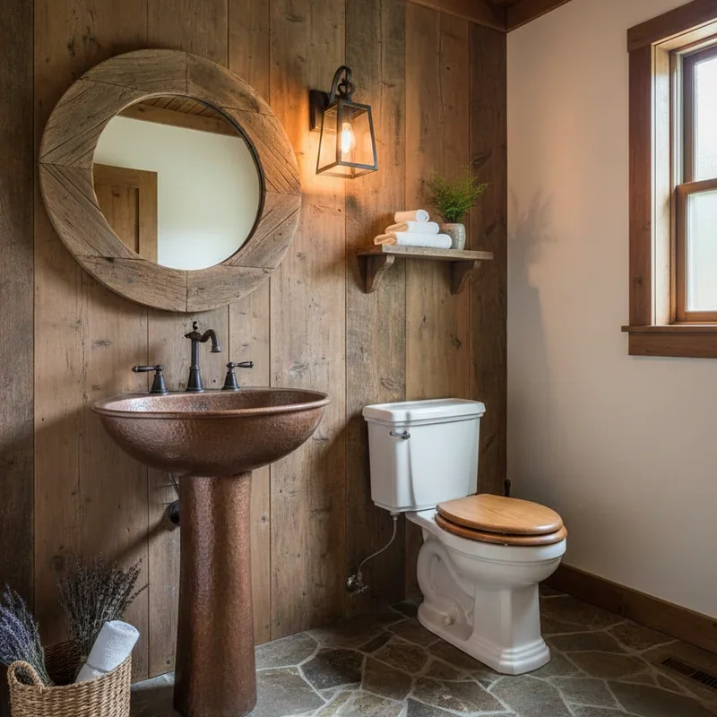 Rustic Half Bathroom Ideas