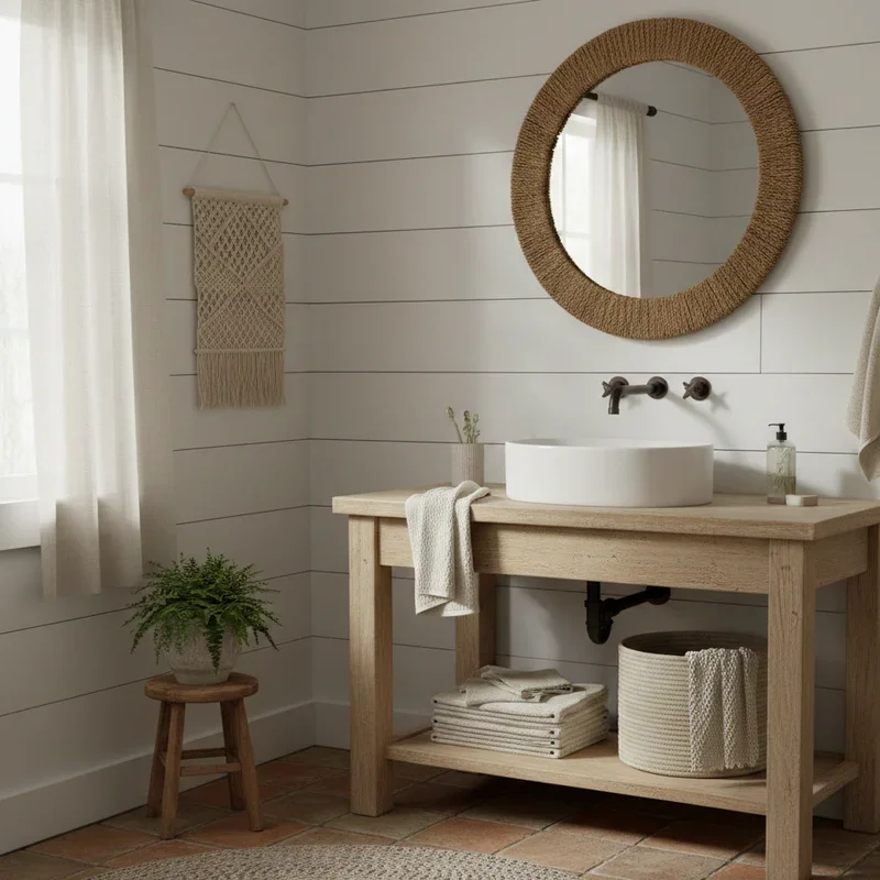 Farmhouse Half Bathroom Ideas