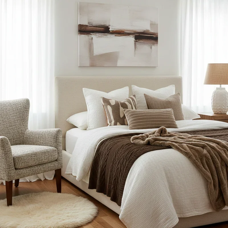 White and Brown Bedroom Ideas