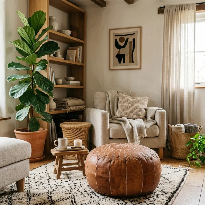 Pouf Living Room Ideas