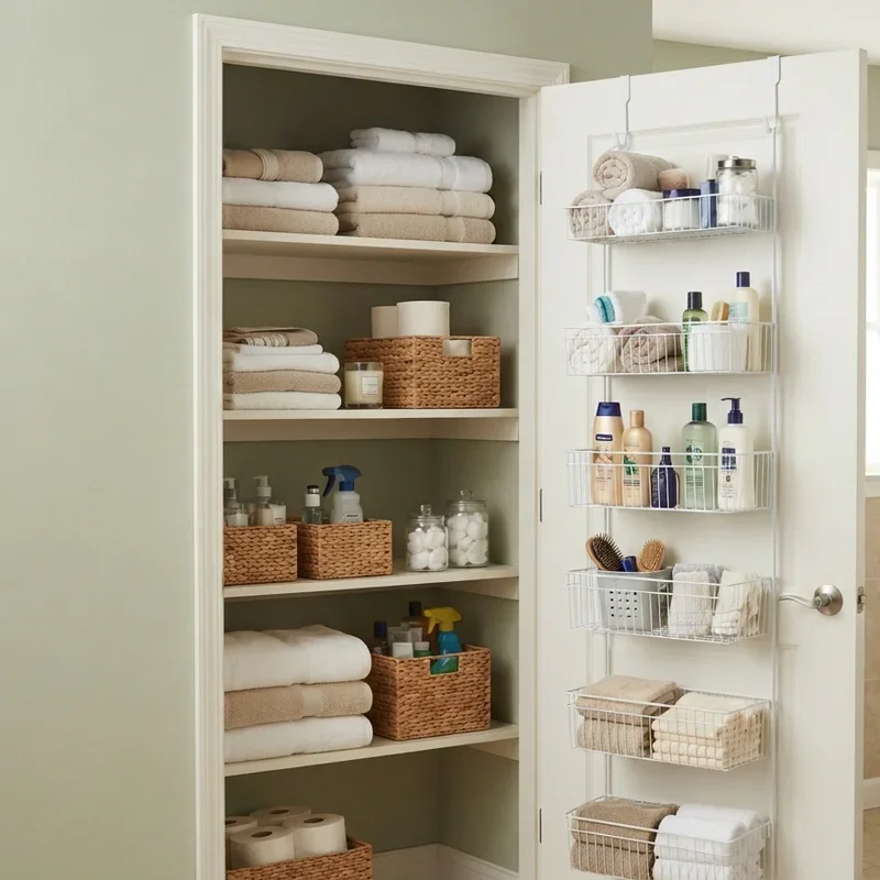 Bathroom Closet Shelf Ideas