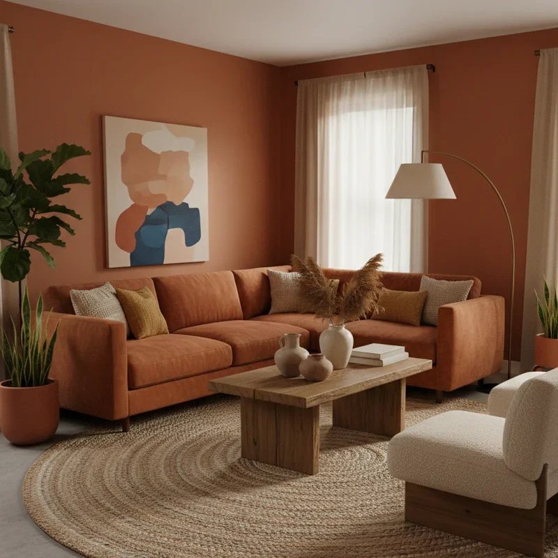 Burnt Orange Living Room Ideas