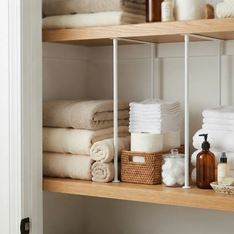 Bathroom Closet Shelf Ideas