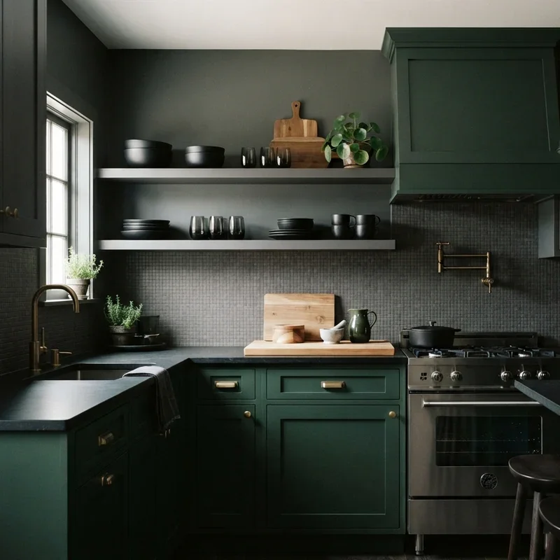 Green and Gray Kitchen Ideas