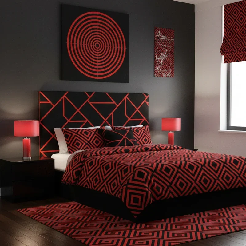 Red and Black Bedroom Ideas
