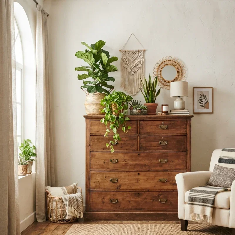 Tall Dresser in Living Room Ideas