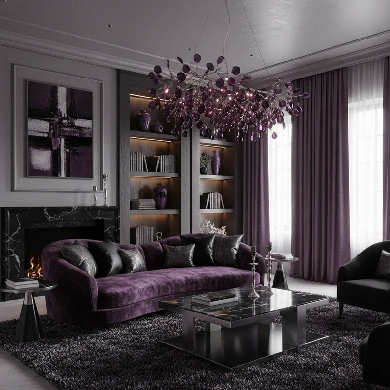 Black and Purple Room Ideas