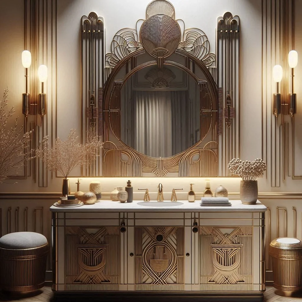 15 Art Deco Bathroom Cabinet Ideas for Glam Style
