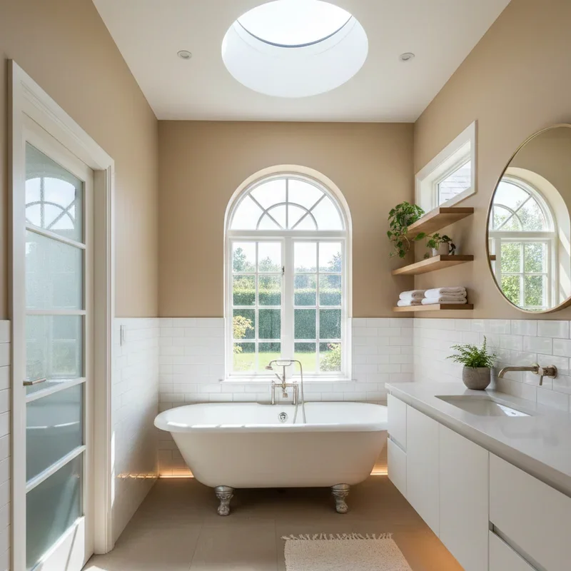 Tan and White Bathroom Ideas