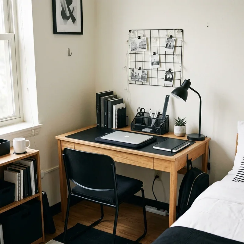 Black and White Dorm Room Ideas