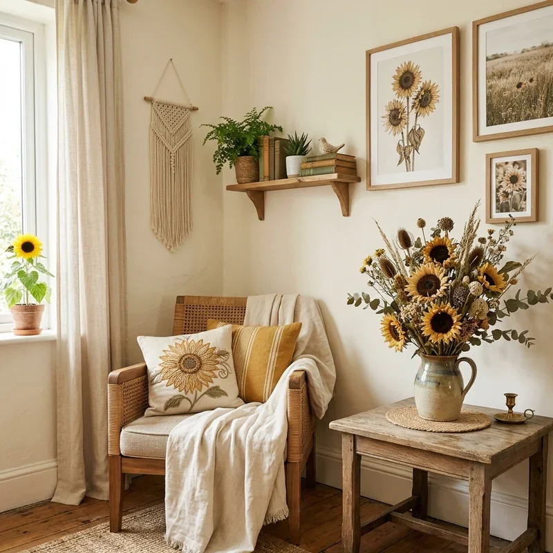 Sunflower Living Room Ideas