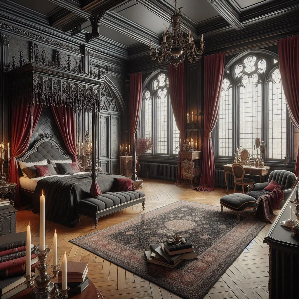 Balancing dark and light in a Gothic-inspired room
