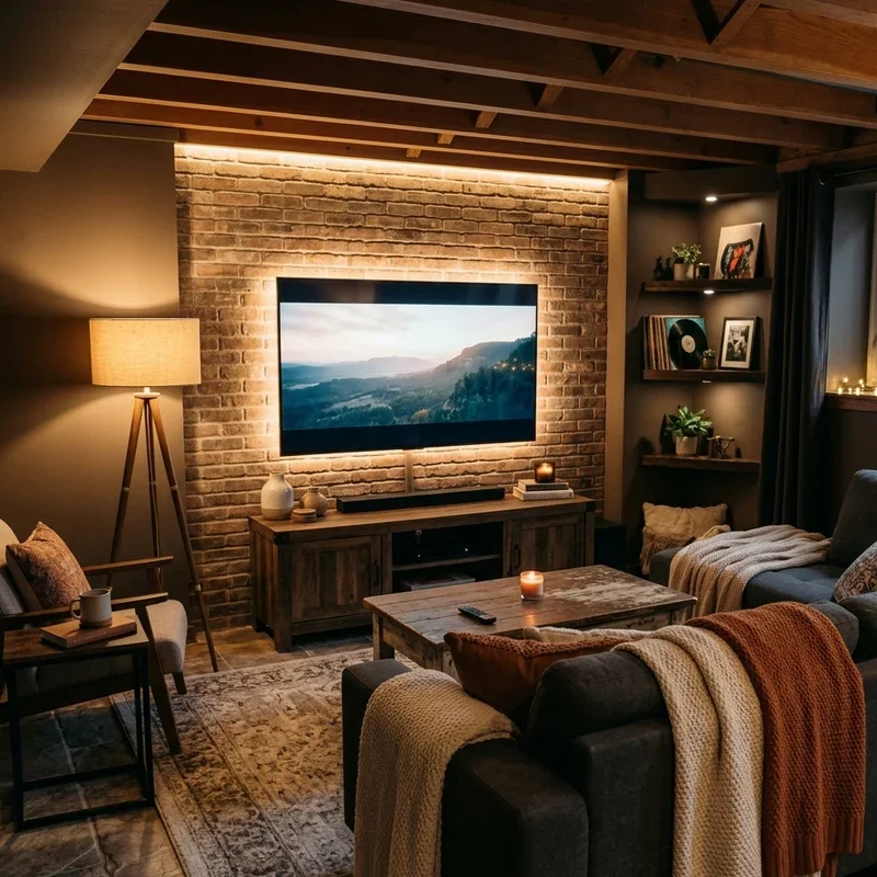 Cozy Basement TV Room Ideas
