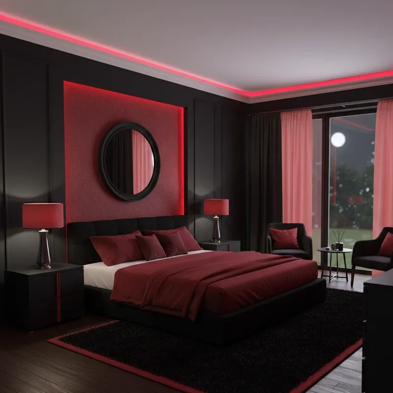 Red and Black Bedroom Ideas