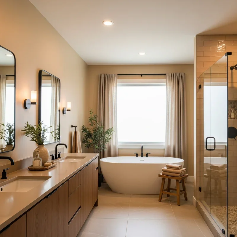 15 Tan Bathroom Ideas for Warm and Relaxing Spaces