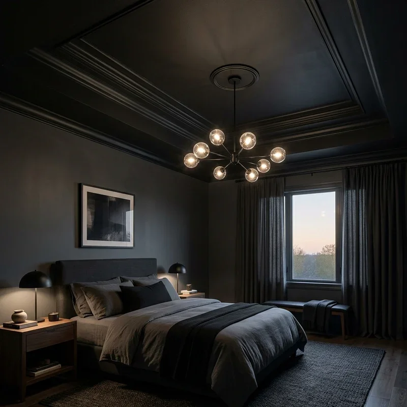 Dark Master Bedroom Tray Ceiling Ideas