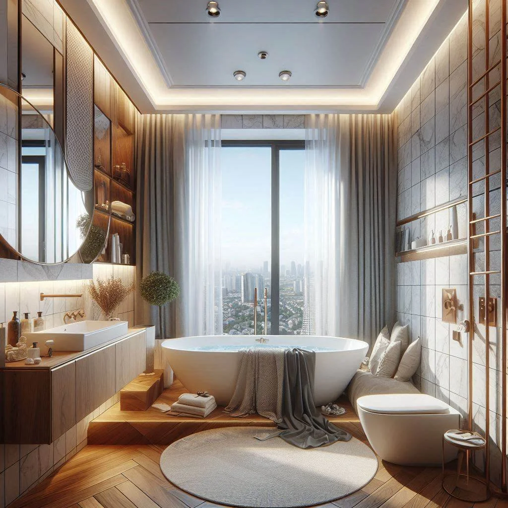 Image showcasing 13 Warm Bathroom Ideas: Create a Cozy, Inviting Oasis