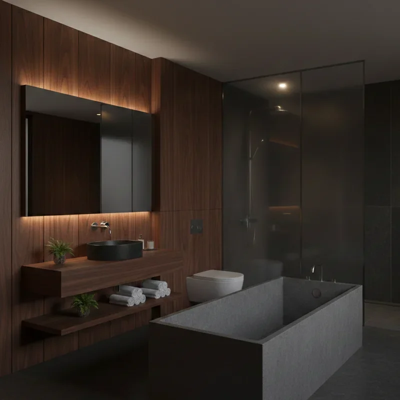 Dark Wood Bathroom Ideas