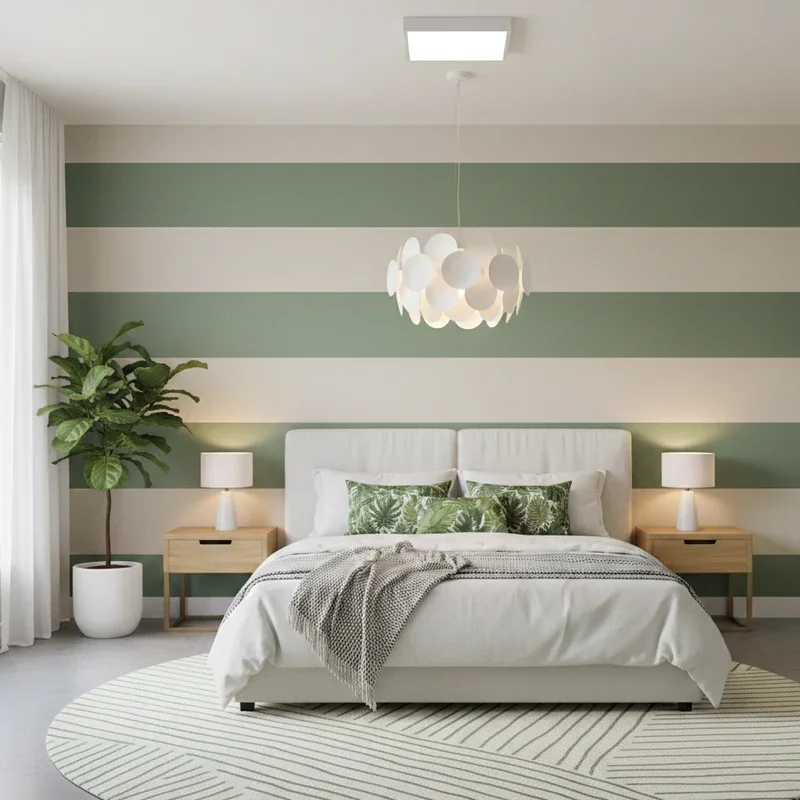 Green and White Bedroom Ideas