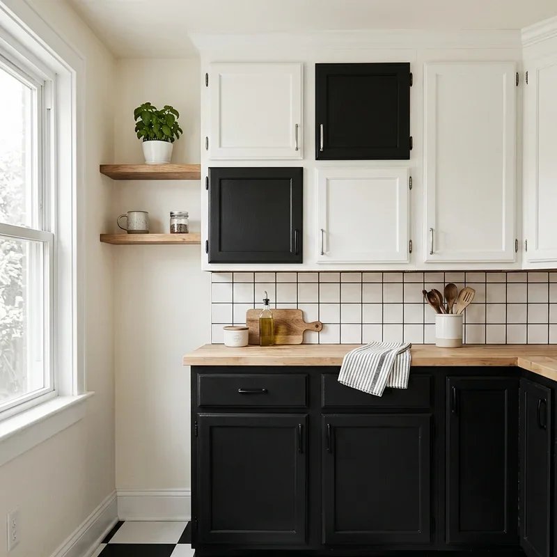 Black and White Kitchen Cabinet Ideas