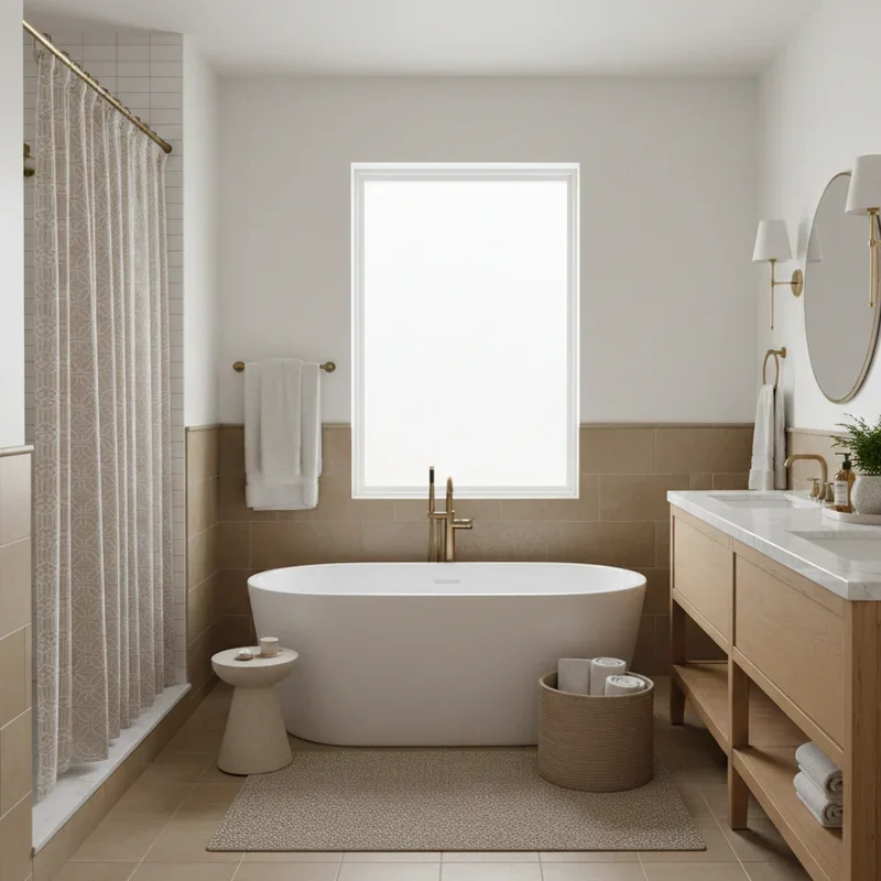 Tan and White Bathroom Ideas