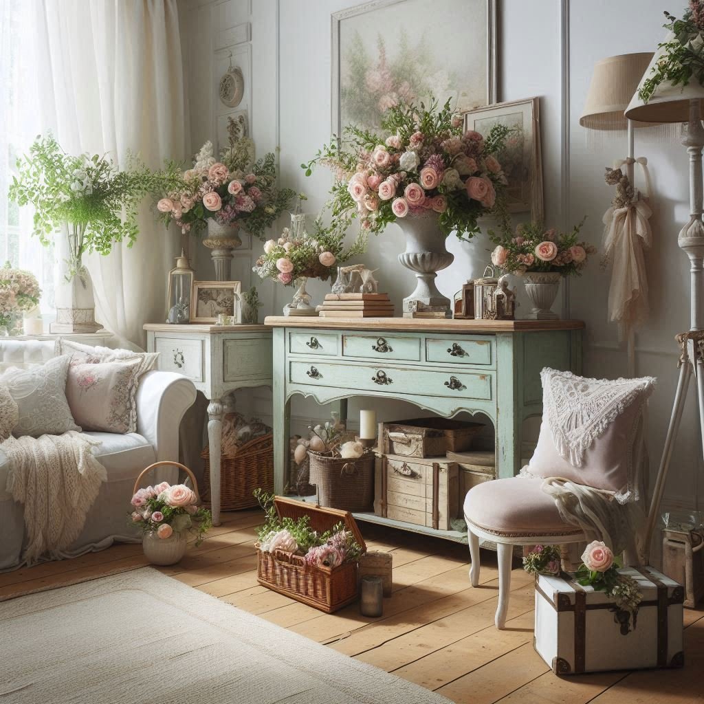 Salon shabby chic