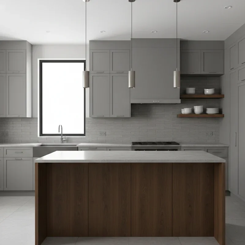 Grey and Brown Kitchen Ideas