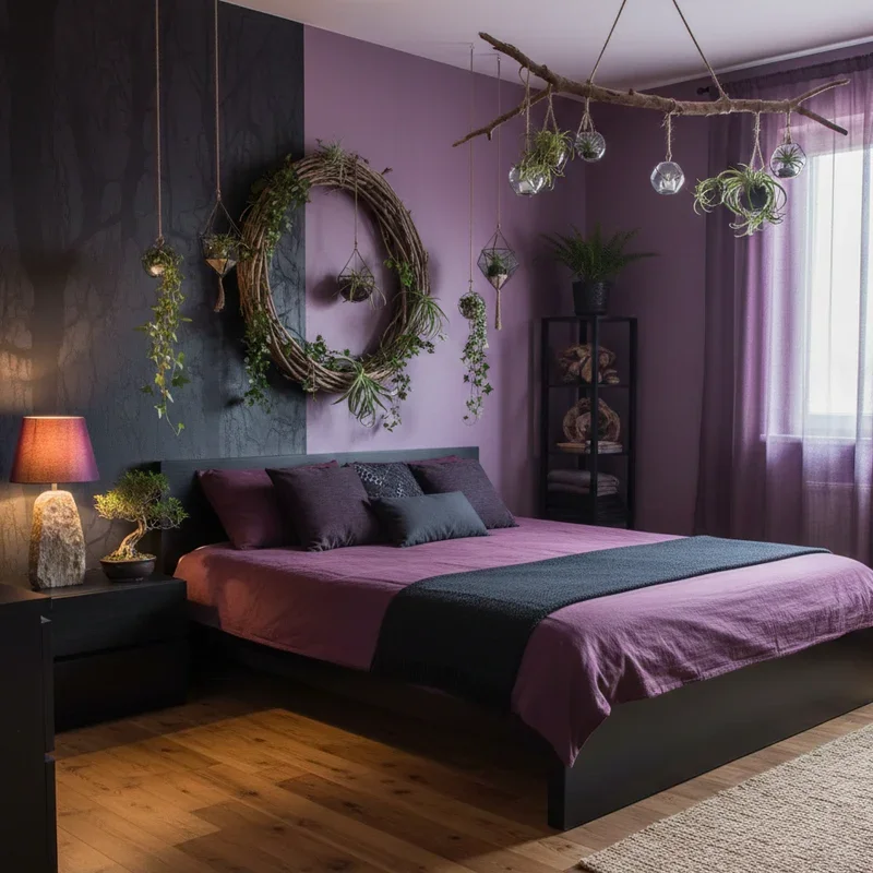 Purple and Black Bedroom Ideas